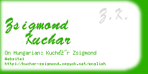 zsigmond kuchar business card